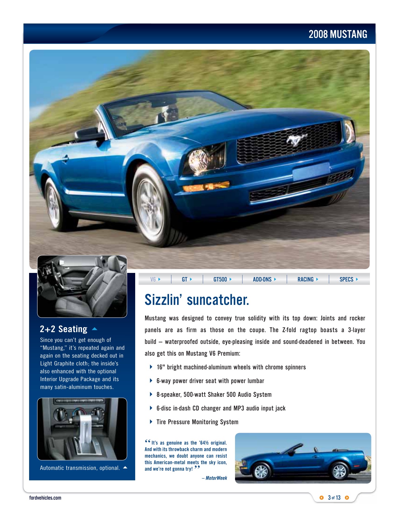 2008 Ford Mustang Brochure Page 4